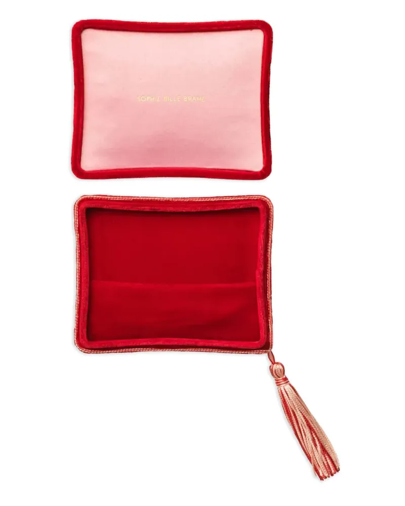 Sophie Bille Brahe Lily Rouge Schmuckschatulle aus Samt (3,5cm x 8,5cm) - Rot Rot