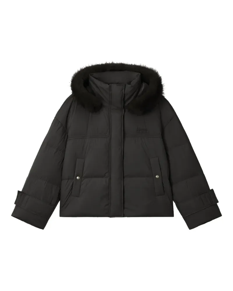 Izzue Jacke mit Faux Fur - Schwarz Schwarz
