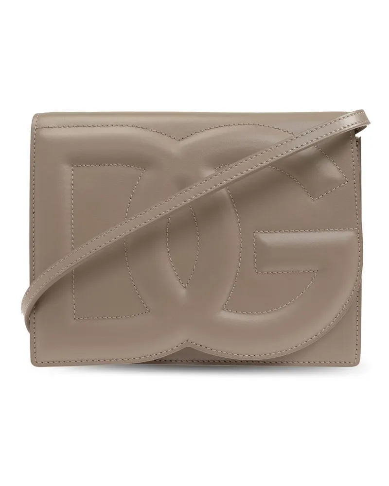 Dolce & Gabbana Umhängetasche mit DG-Logo - Nude Nude