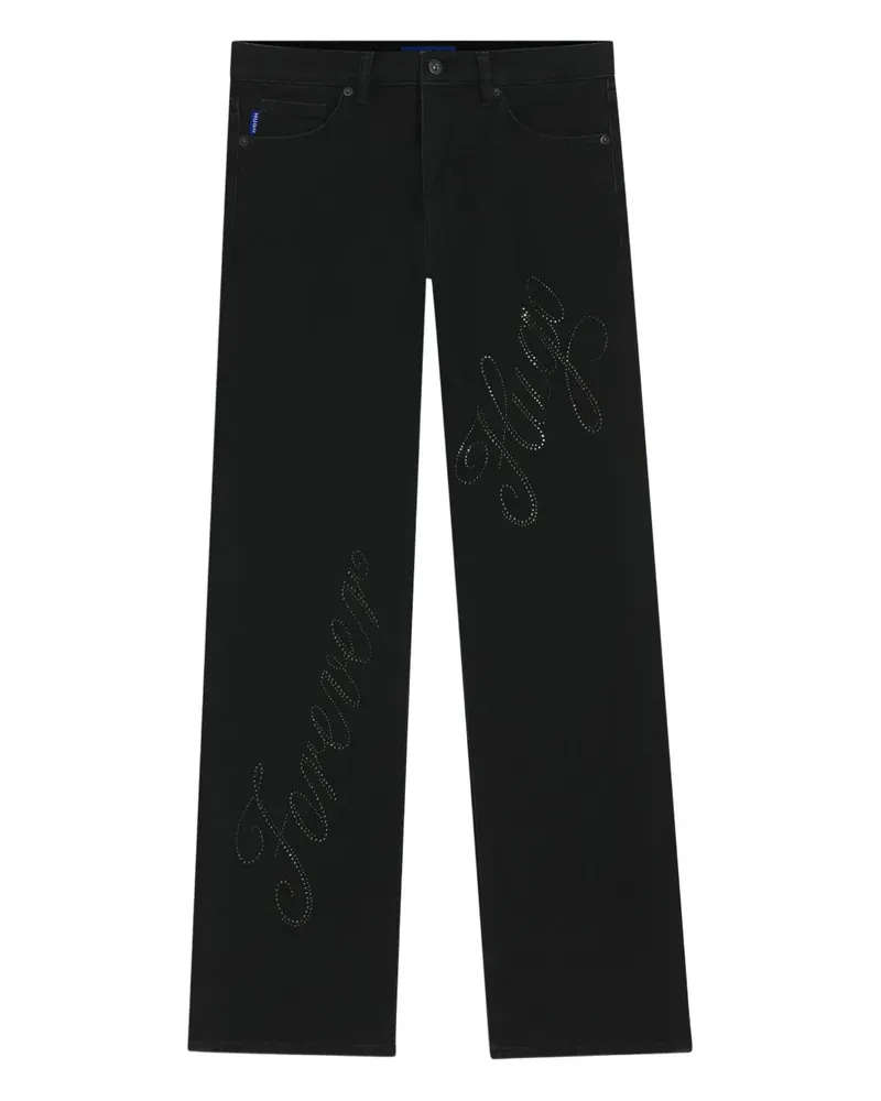 HUGO BOSS Strassverzierte Jeans - Schwarz Schwarz
