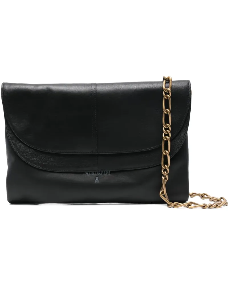 Patrizia Pepe Schultertasche aus Leder - Schwarz Schwarz