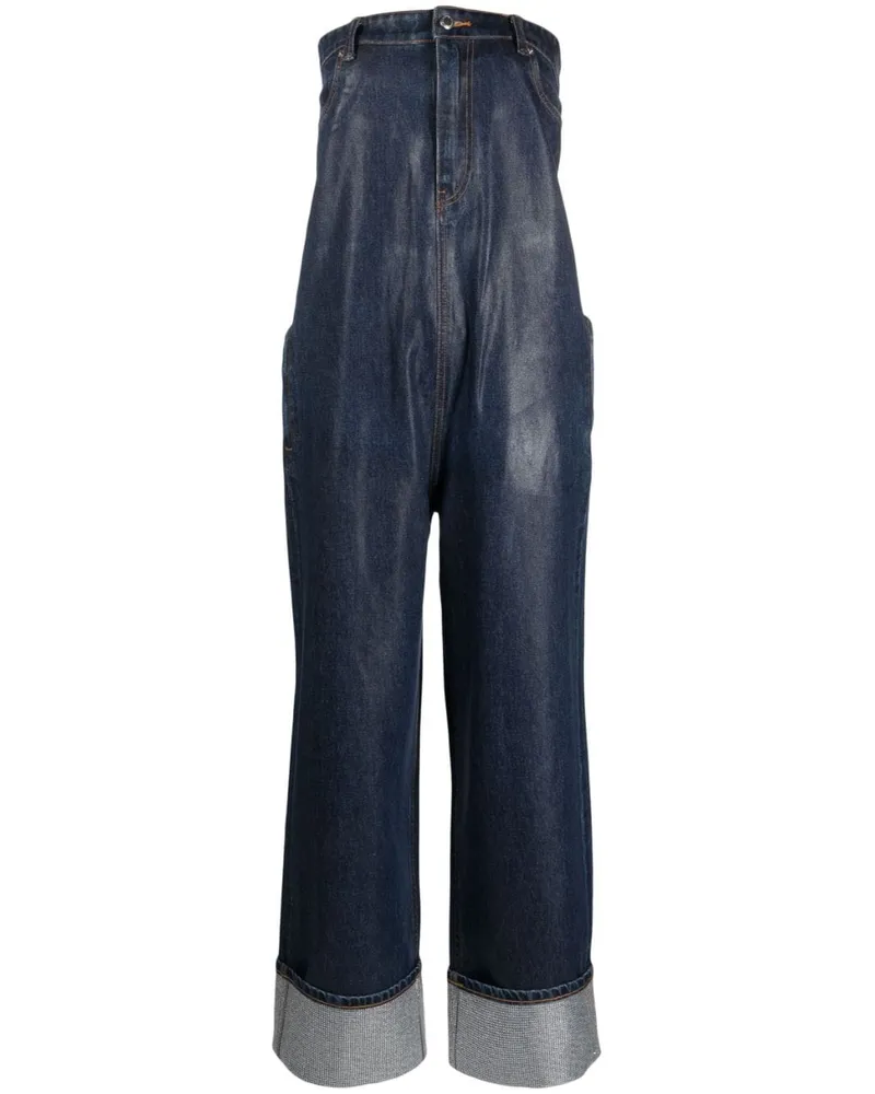 Alexander Wang Trägerloser Jumpsuit - Blau Blau