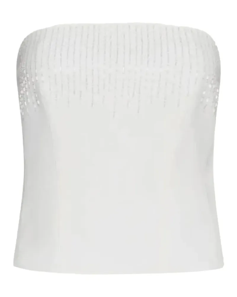 MARELLA Mllrapace bead-embellished strapless top - Weiß Weiß