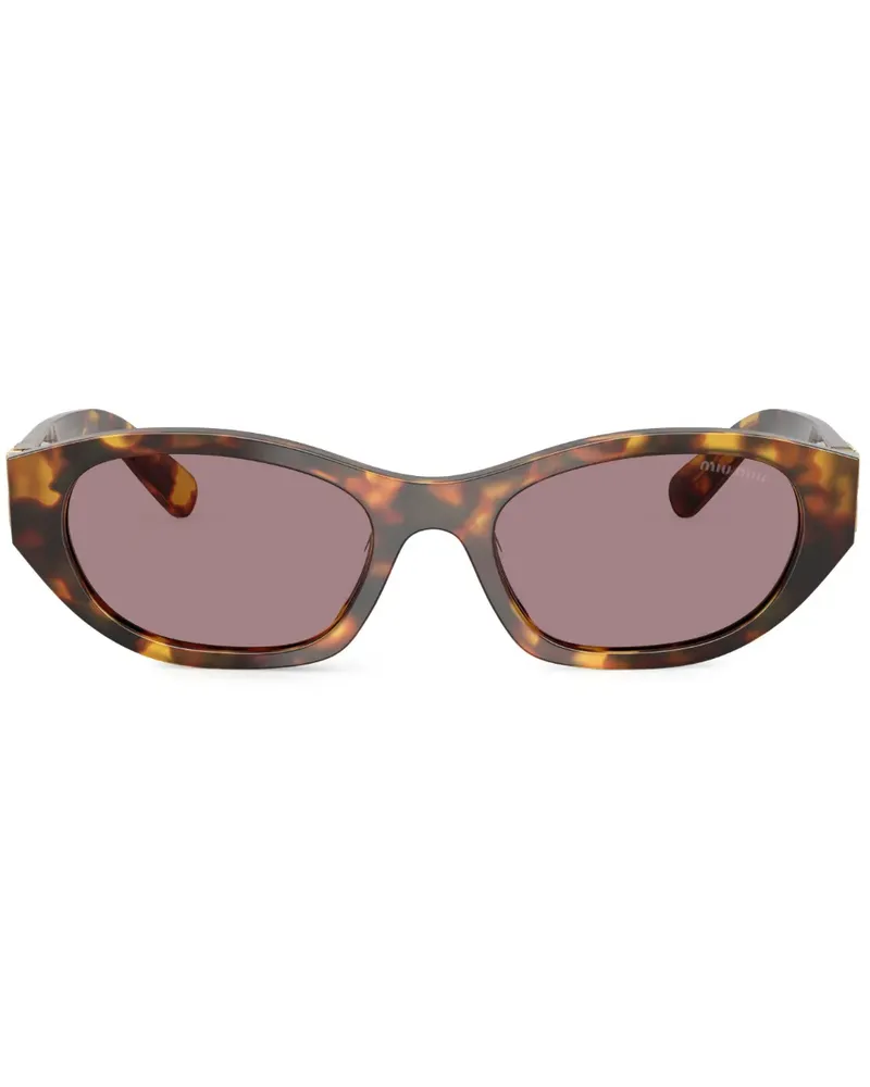 Miu Miu Sonnenbrille in Schildpattoptik - Grün Grün