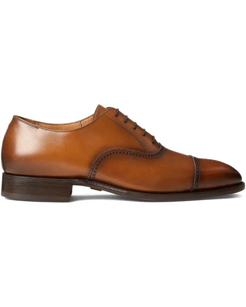 Ralph Lauren Oxford-Schuhe mit angeschnittener Kappe - Braun Braun