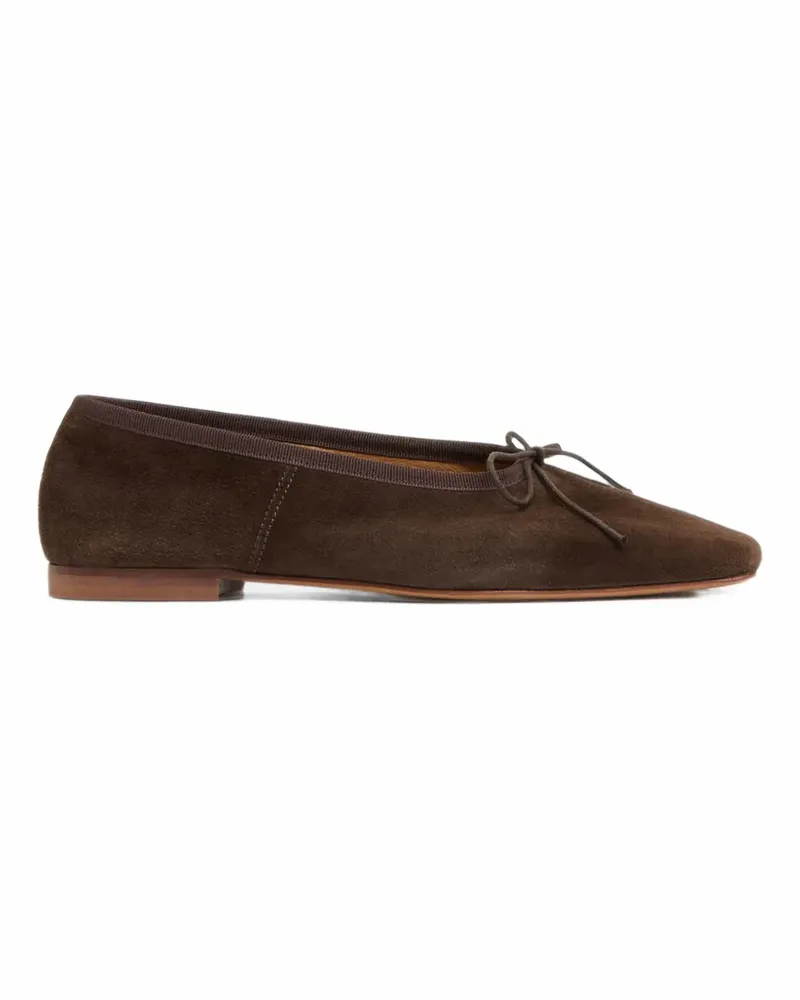 Mansur Gavriel square-toe ballet flats - Braun Braun