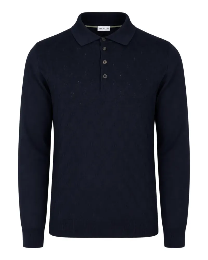 Pal Zileri long-sleeve wool polo shirt - Blau Blau