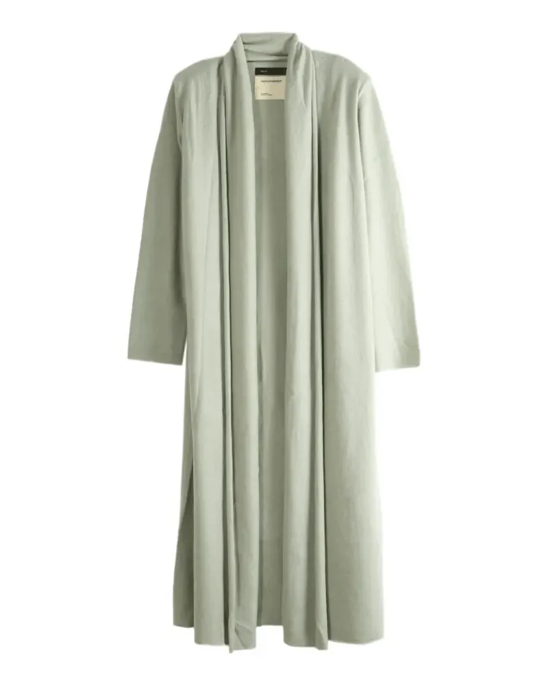 Frenckenberger shawl-collar floor-length cardigan - Grün Grün