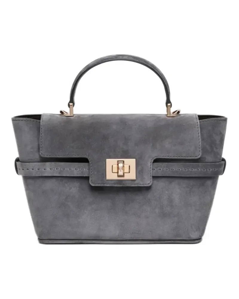Max Mara Extra kleine Margaux Tote Bag aus Wildleder - Grau Grau
