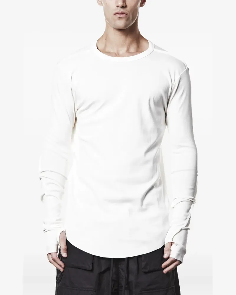 THOM KROM T-Shirt mit Daumenlöchern - Weiß Weiß