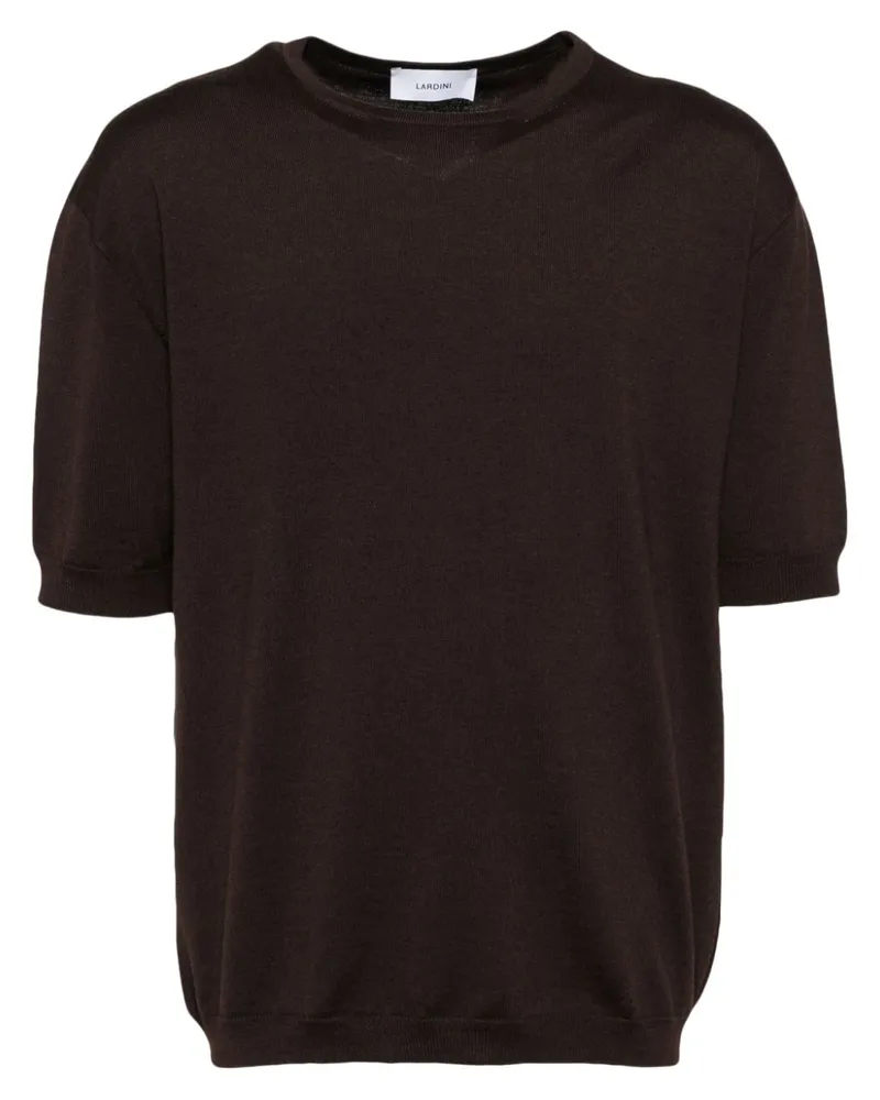LARDINI Gestricktes T-Shirt - Braun Braun