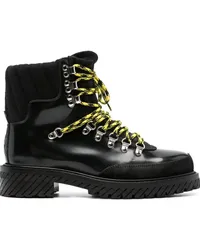 OFF-WHITE Stiefel aus Lackleder Schwarz