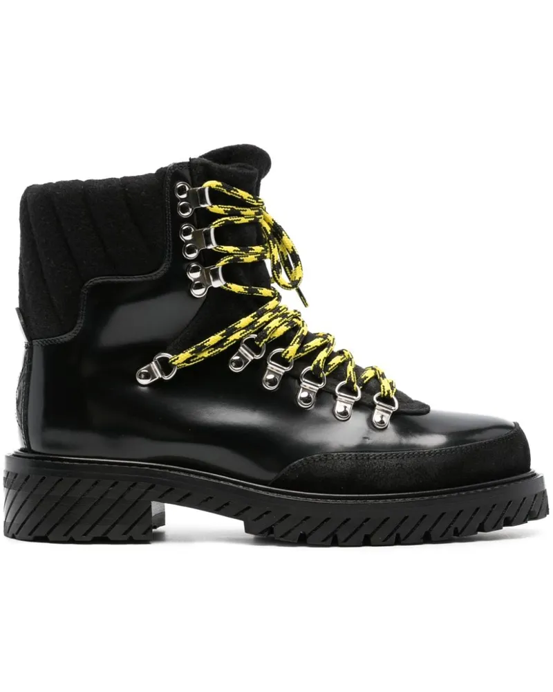 OFF-WHITE Stiefel aus Lackleder - Schwarz Schwarz