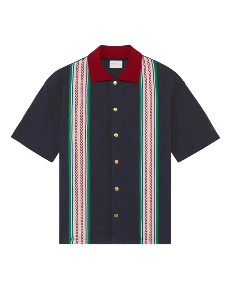 Drôle de Monsieur Hemd mit Streifendetail - Grau Grau
