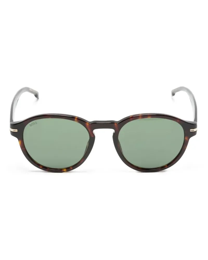 HUGO BOSS Sonnenbrille mit rundem Gestell - Braun Braun