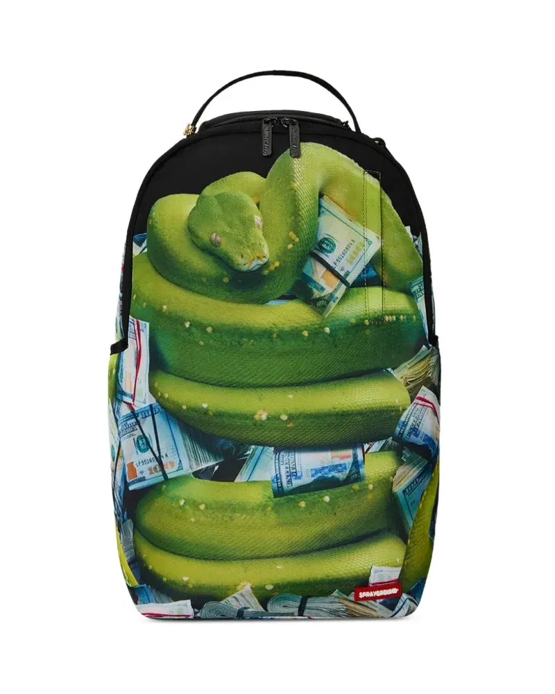 Sprayground Snake Eyes Rucksack mit Schlangenprint - Grün Grün