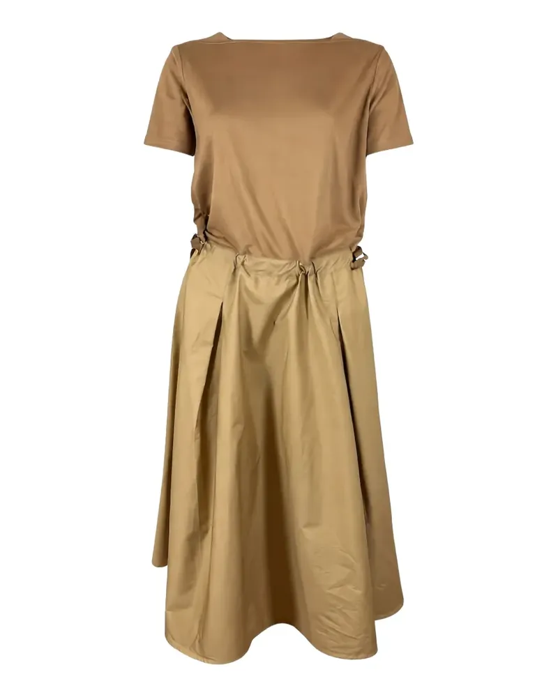 Herno drawstring pleated midi dress - Braun Braun