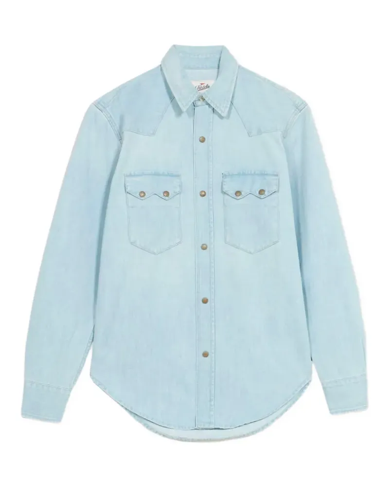 Fortela chest-pocket denim shirt - Blau Blau