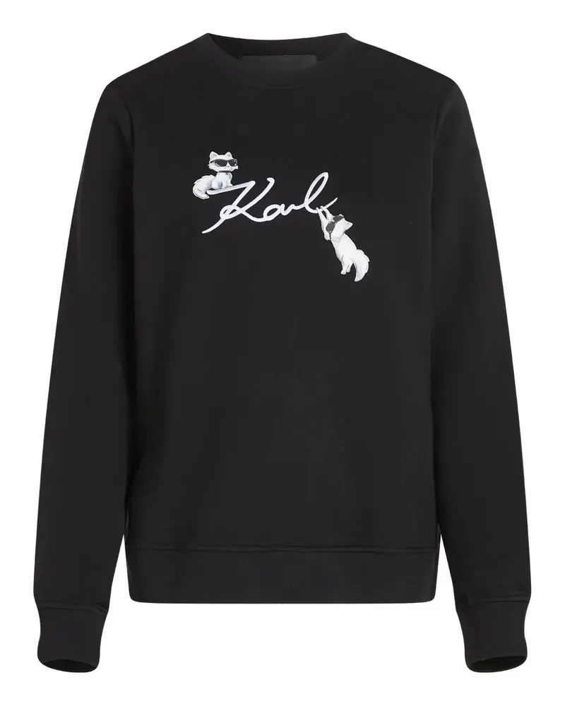Karl Lagerfeld Ikon Signature Choupette Sweatshirt - Schwarz Schwarz