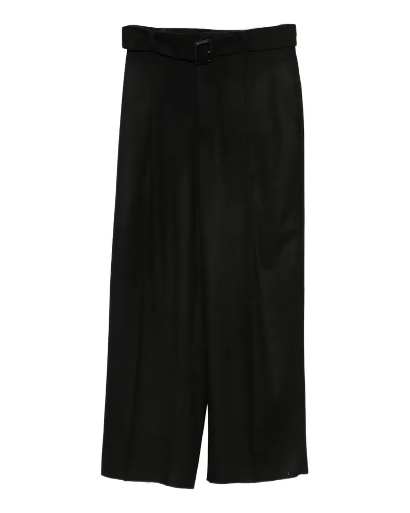 Emporio Armani Wide-Leg-Hose mit Gürtel - Schwarz Schwarz