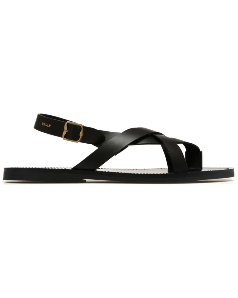 Bally Sandalen mit überkreuzten Riemen - Schwarz Schwarz