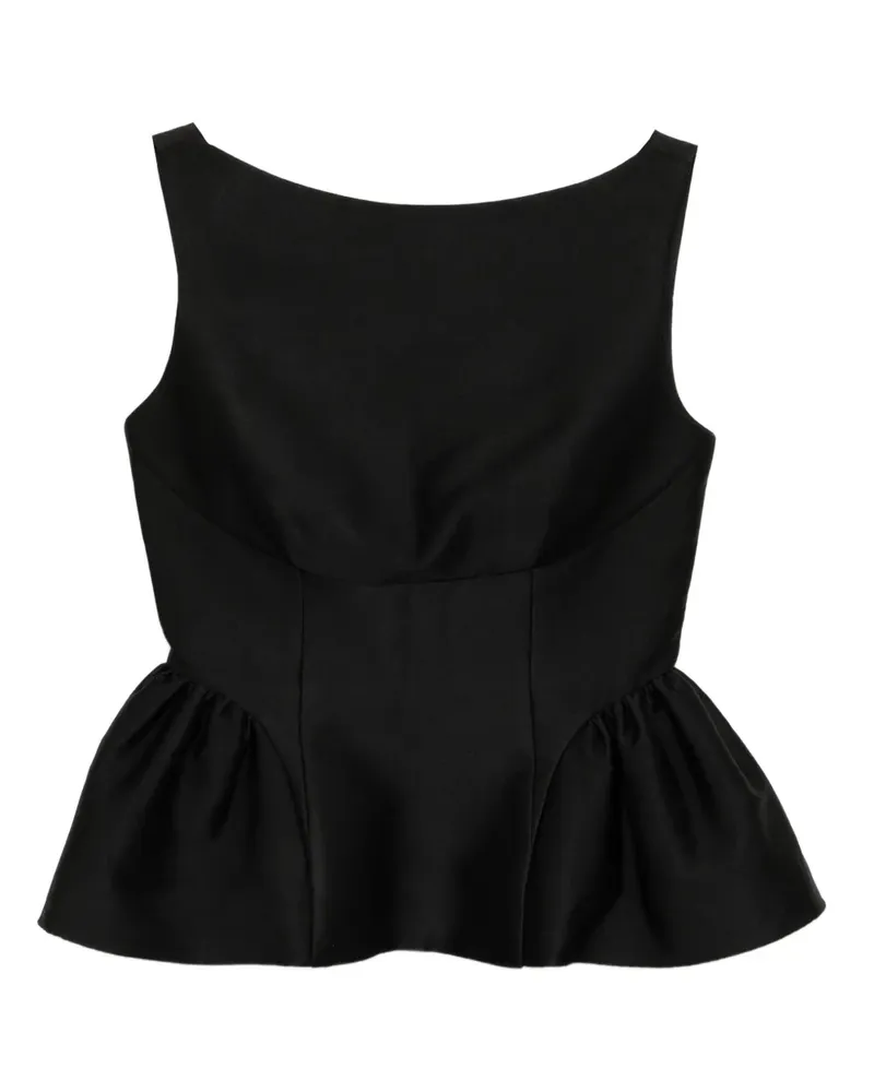 Roland Mouret Top aus Taft - Schwarz Schwarz