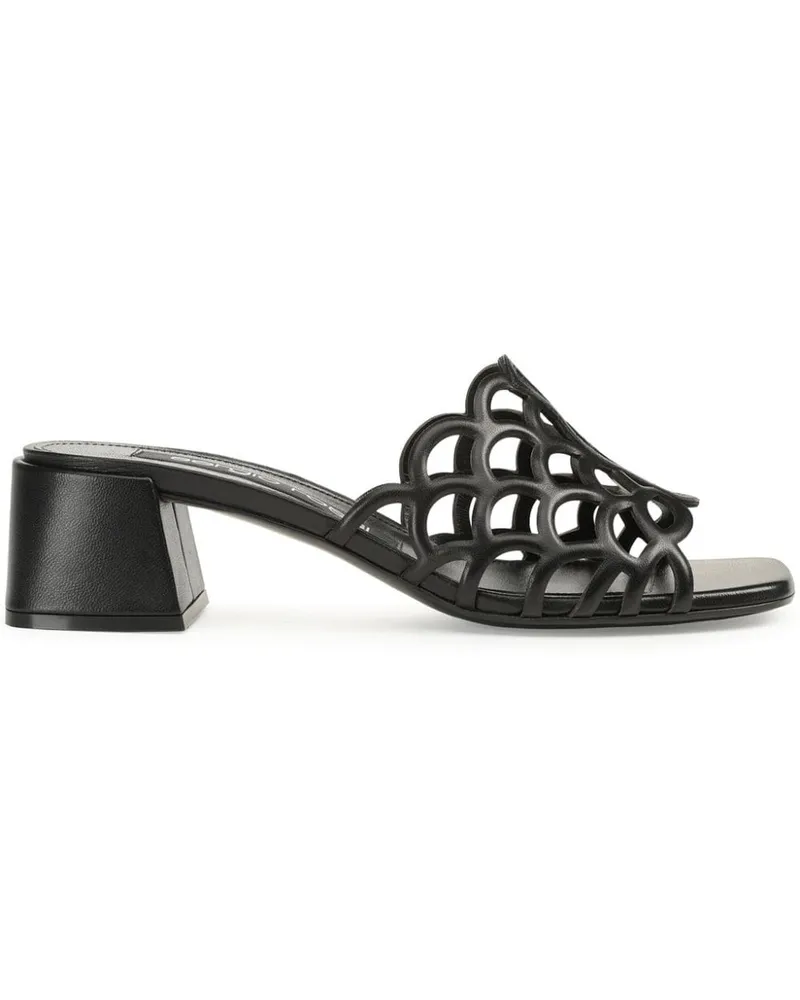 Sergio Rossi Mermaid Mules 45mm - Schwarz Schwarz