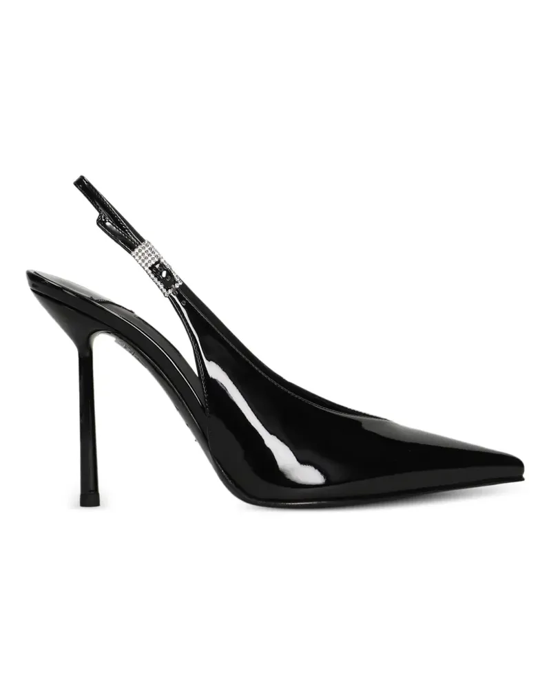 Le Silla Slingback-Pumps mit Kristallen - Schwarz Schwarz