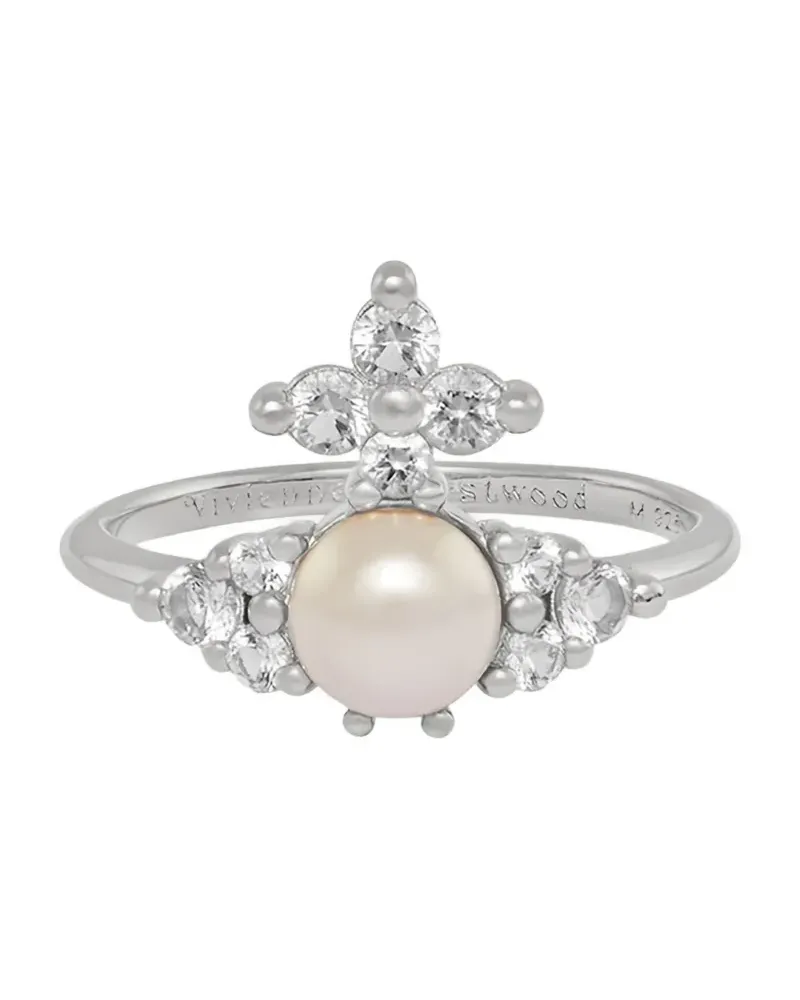 Vivienne Westwood Feodora embellished Orb ring - Silber Silber