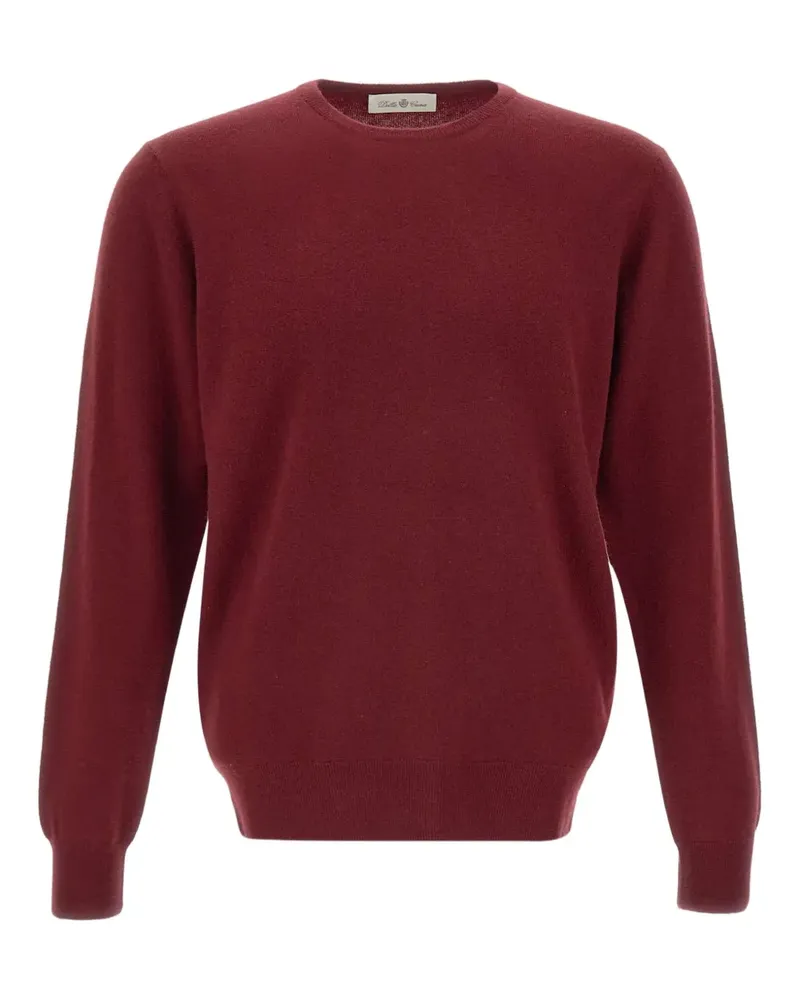Della Ciana Gerippter Pullover mit rundem Ausschnitt - Rot Rot