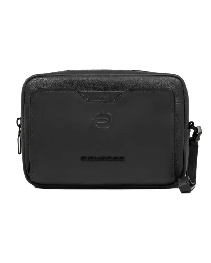 Piquadro Clutch mit Logo-Prägung - Schwarz Schwarz