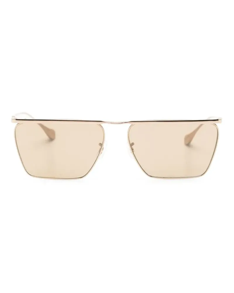 Oliver Peoples Sonnenbrille mit eckigem Gestell - Gold Gold