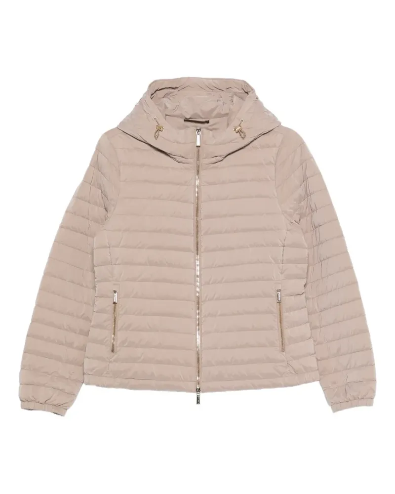 MOORER hooded zip-up jacket - Nude Nude