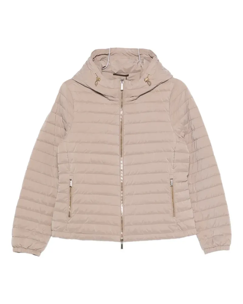 MOORER hooded zip-up jacket - Nude Nude