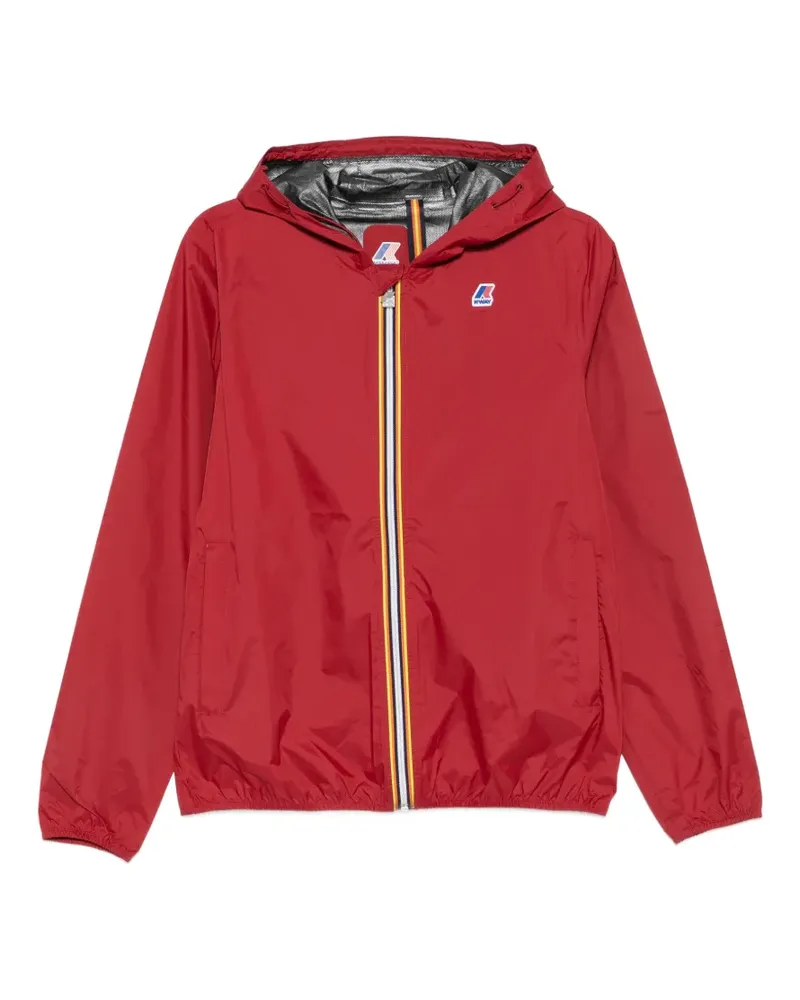 K-Way logo-patch hooded jacket - Rot Rot