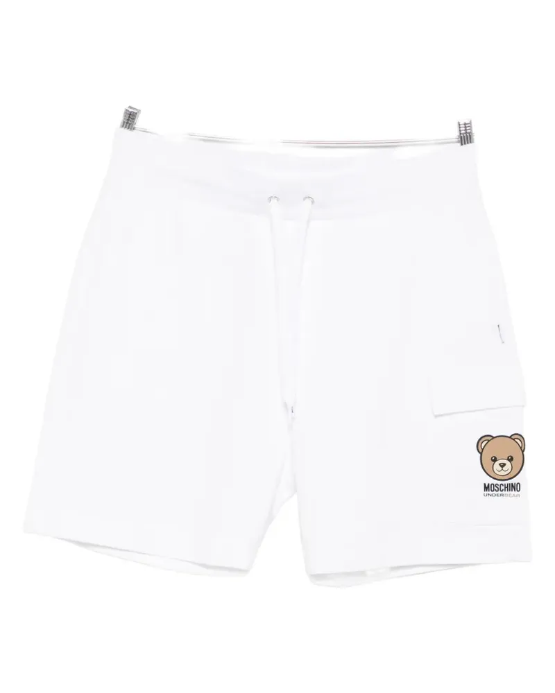 Moschino logo-print track shorts - Weiß Weiß