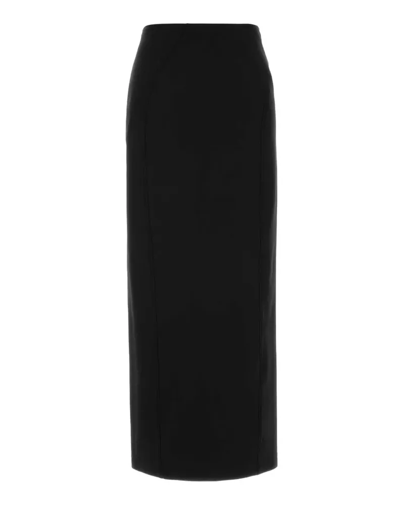 Jil Sander panelled rear-slit midi skirt - Schwarz Schwarz