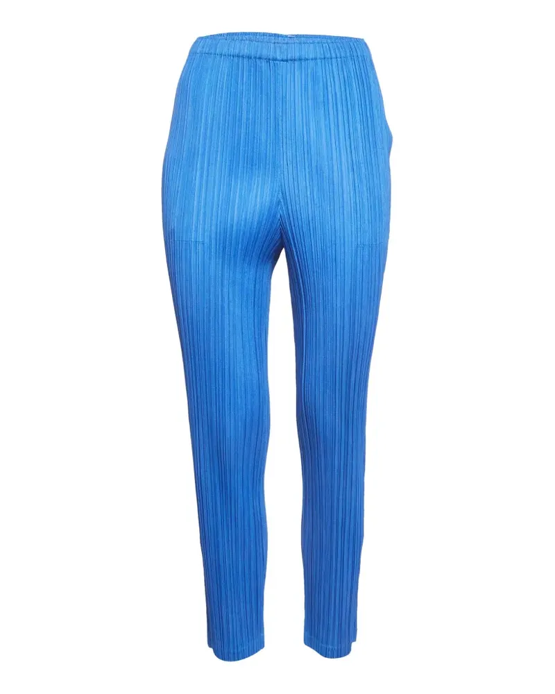 Issey Miyake Plisseehose mit geradem Bein - Blau Blau