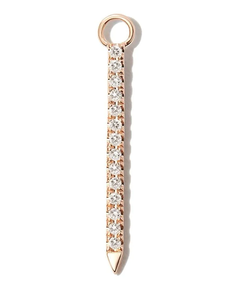 Maria Tash 18kt Eternity Bar Weißgoldanhänger mit Diamanten - Rosa Rosa