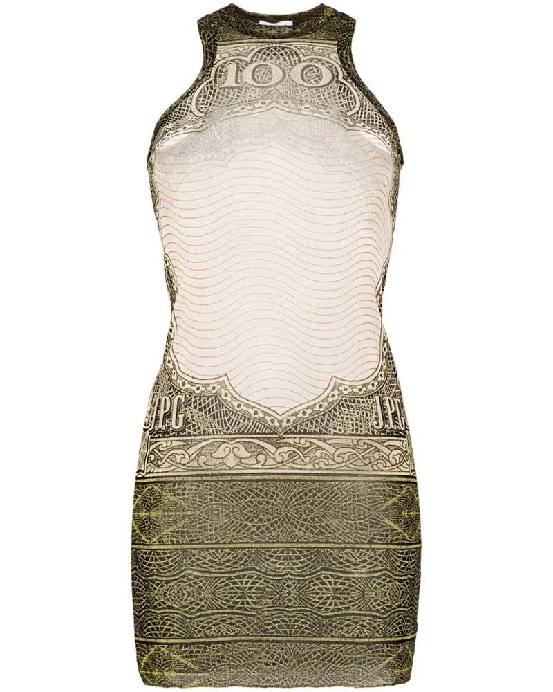 Jean Paul Gaultier The Short Green Cartouche Kleid - Grün Grün