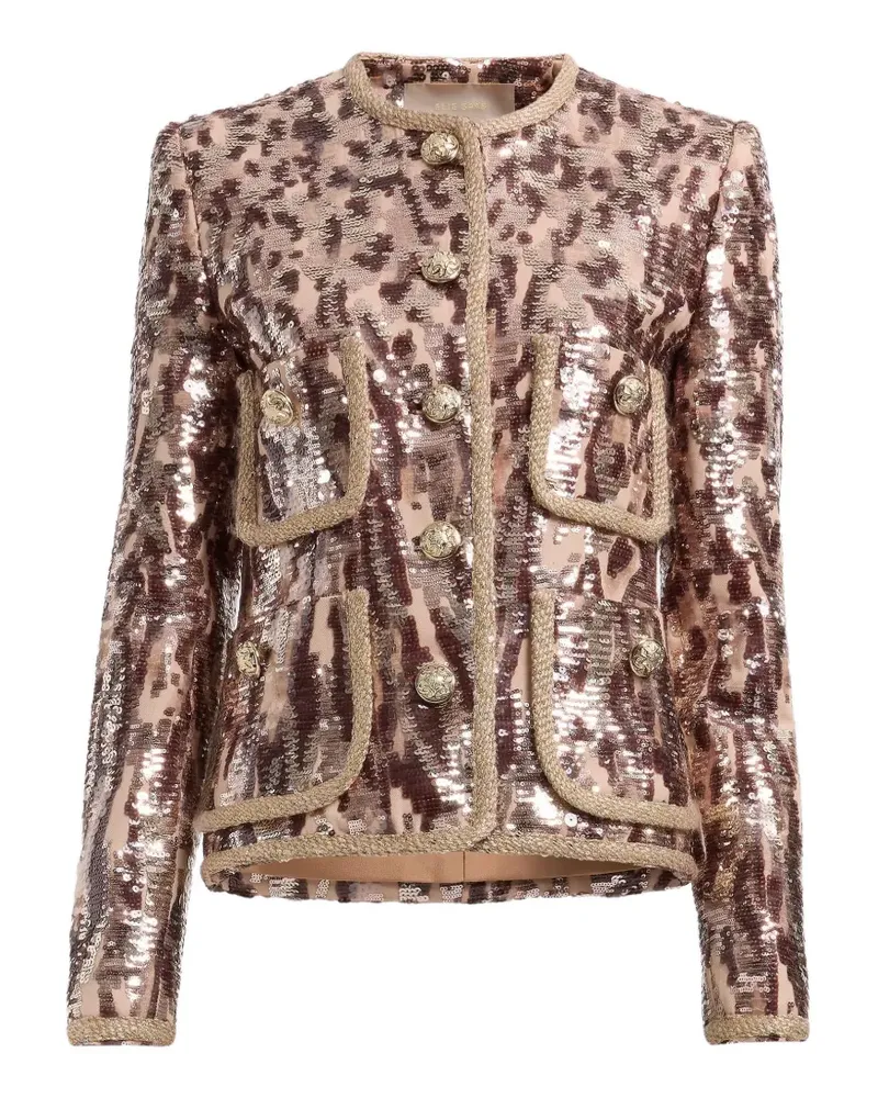 Elie Saab Tweed-Jacke mit Pailletten - Nude Nude