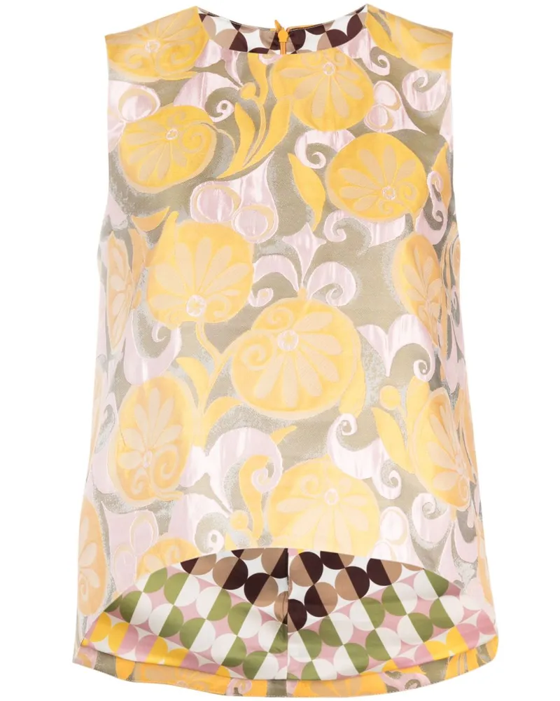 La DoubleJ La Scapa Jacquard-Oberteil - Gelb Gelb