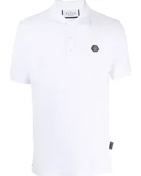 Philipp Plein Poloshirt mit Skully Gang-Print Weiß