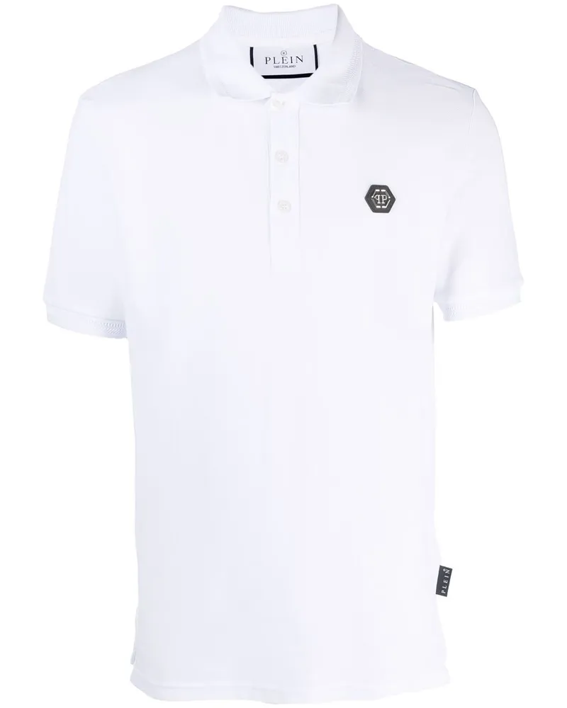 Philipp Plein Poloshirt mit Skully Gang-Print - Weiß Weiß