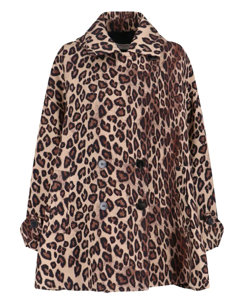 Alberto Biani Mantel mit Leoparden-Print - Nude Nude