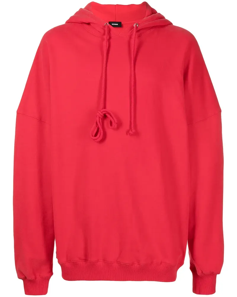 WE 11 DONE Hoodie im Oversized-Look - Rot Rot