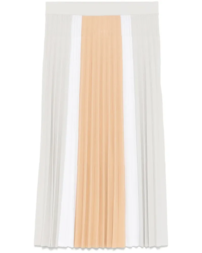 MRZ Plissierter Midirock in Colour-Block-Optik - Grau Grau