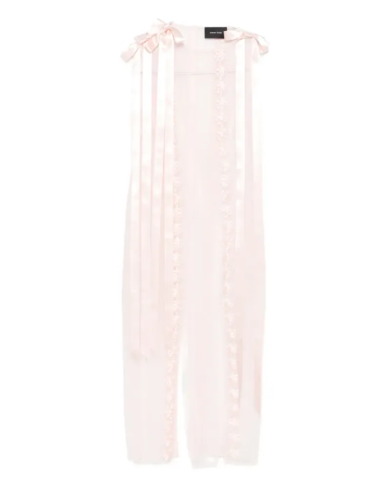 Simone Rocha Ärmelloses Midikleid mit Schleifendetail - Rosa Rosa