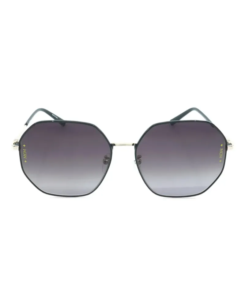 MCM Sonnenbrille mit sechseckigem Gestell - Schwarz Schwarz