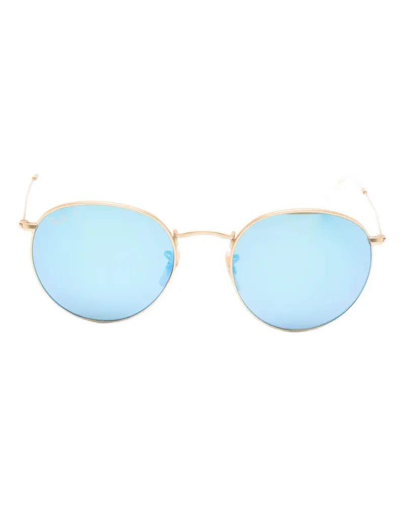Ray Ban Sonnenbrille mit rundem Gestell - Gold Gold